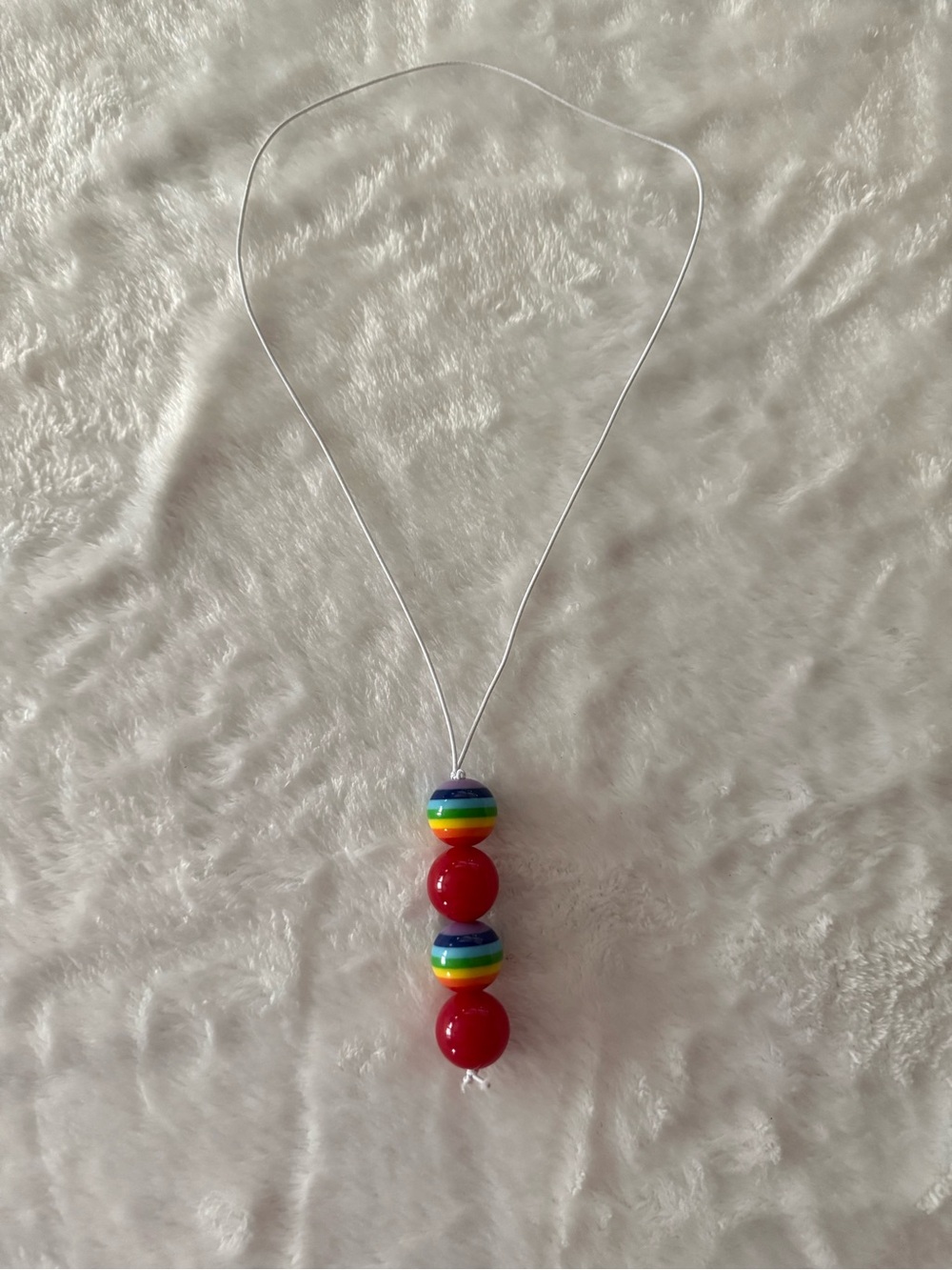 New Handmade Rainbow 🌈 Pride Beaded Necklace